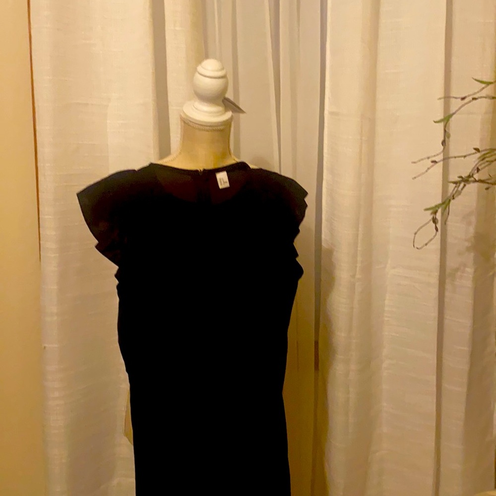 Black ruffle sleeveless jumpsuit! Great for business or party!